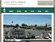 Tablet Screenshot of lostdutchmanrvresort.com